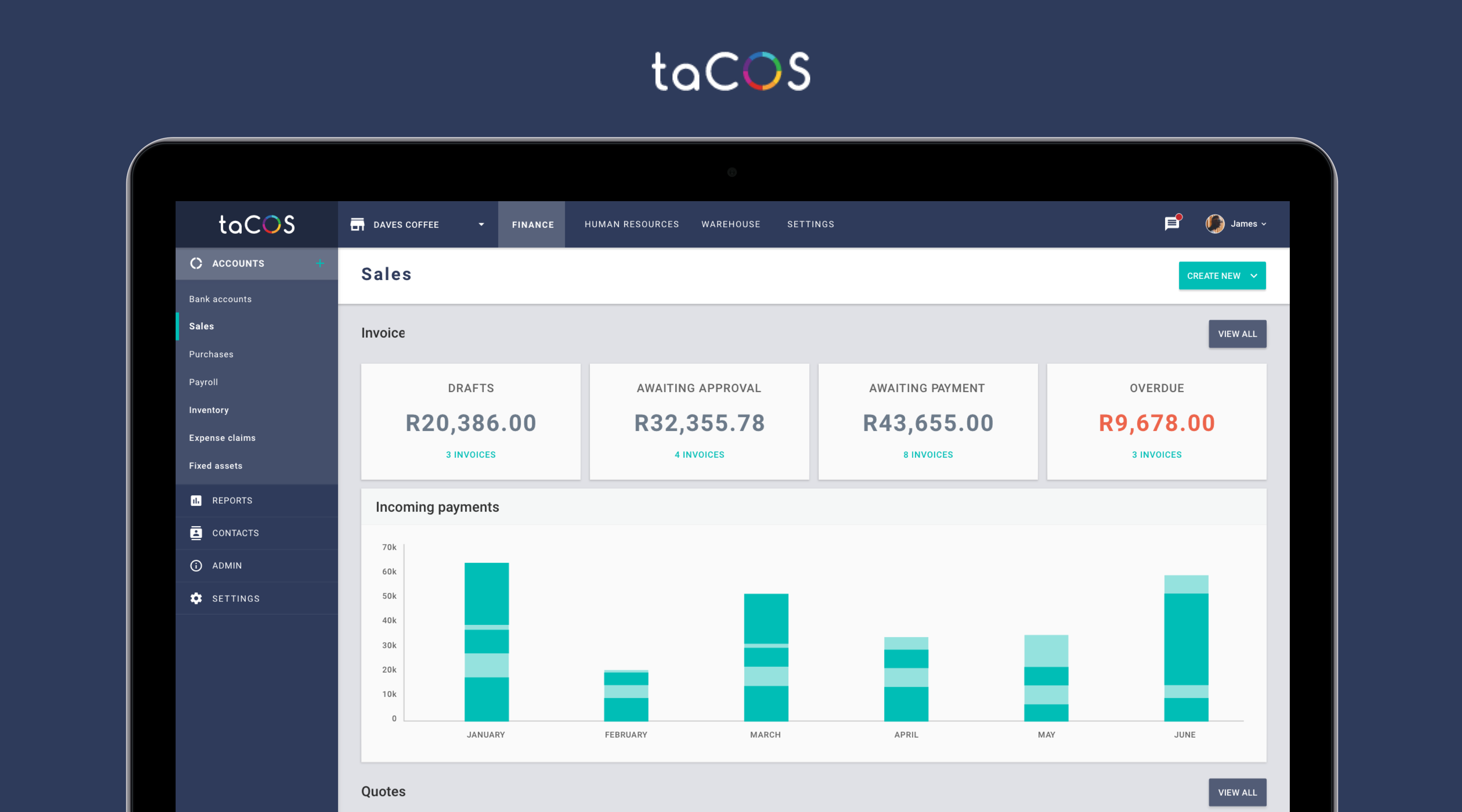 TaCOS Webapp in Laptop